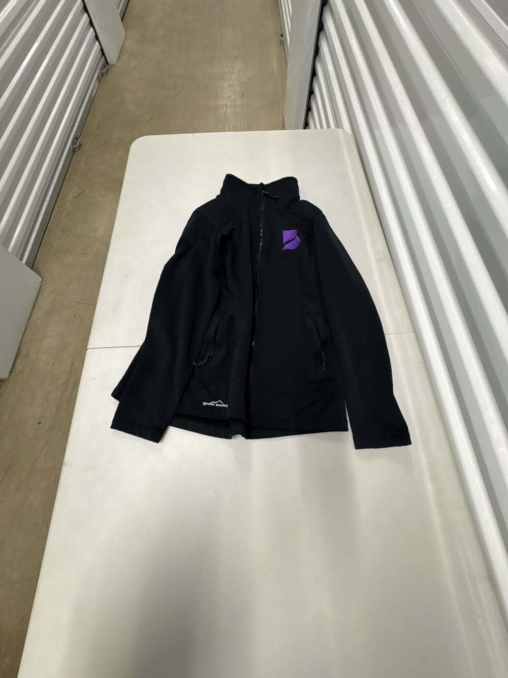 Eddie Bauer Women's Full Zip Performance Softshell Jacket with Purple Logo